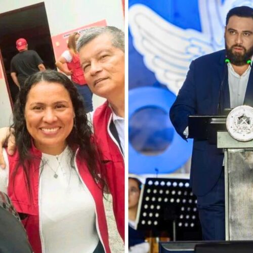 🇸🇻 Jesús Arévalo usa su megáfono para retar a Durán por el CH. Acusa al CAM y convoca marcha "de blanco". ¡La controversia está servida! Fotos: Redes