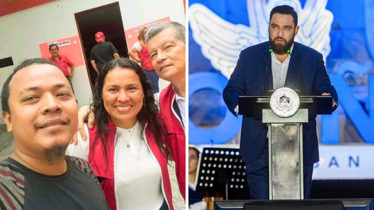 🇸🇻 Jesús Arévalo usa su megáfono para retar a Durán por el CH. Acusa al CAM y convoca marcha "de blanco". ¡La controversia está servida! Fotos: Redes