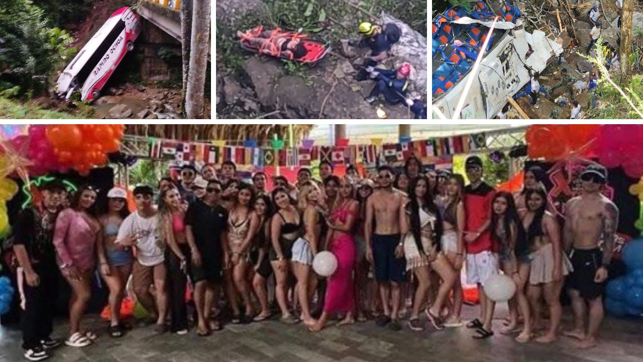 El balance de la tragedia en Antioquia sube a 17 estudiantes muertos que regresaban de su Prom 2025. Tres heridos graves ya fueron trasladados a Medellín. El Gobernador expresó su dolor. Fotos: Redes.