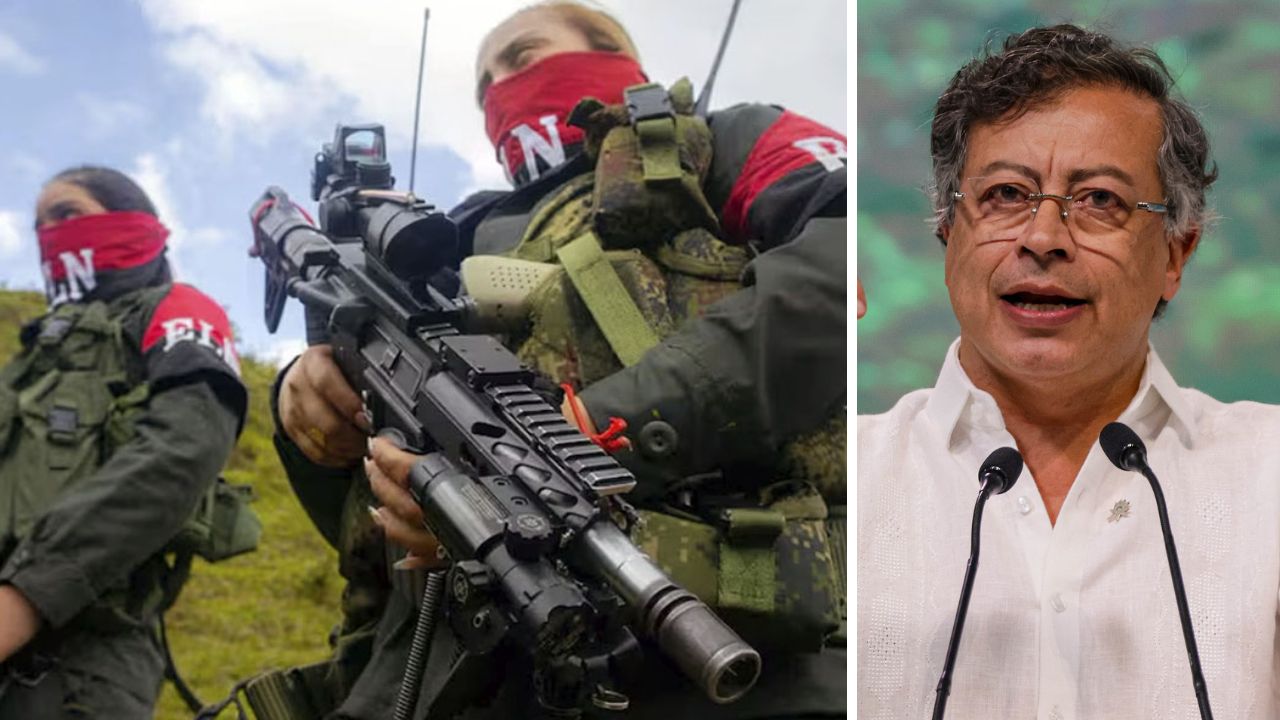 El ELN anuncia un paro armado nacional de 72 horas, con advertencias específicas en Cúcuta, Bogotá, Medellín, Cali, Barrancabermeja y Popayán. El presidente Petro reacciona de forma directa: "Salgan a la fiesta de navidades sin miedo". Fotos: Redes