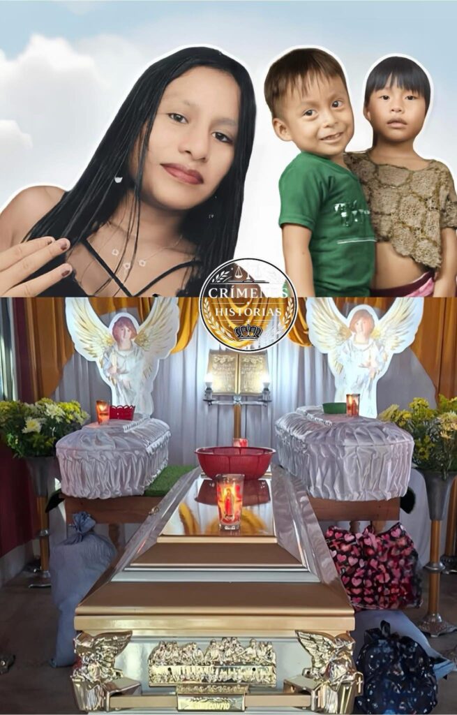 Funeral de la madre y sus hijos que fallecieron envenenados. Foto: Redes sociales. 