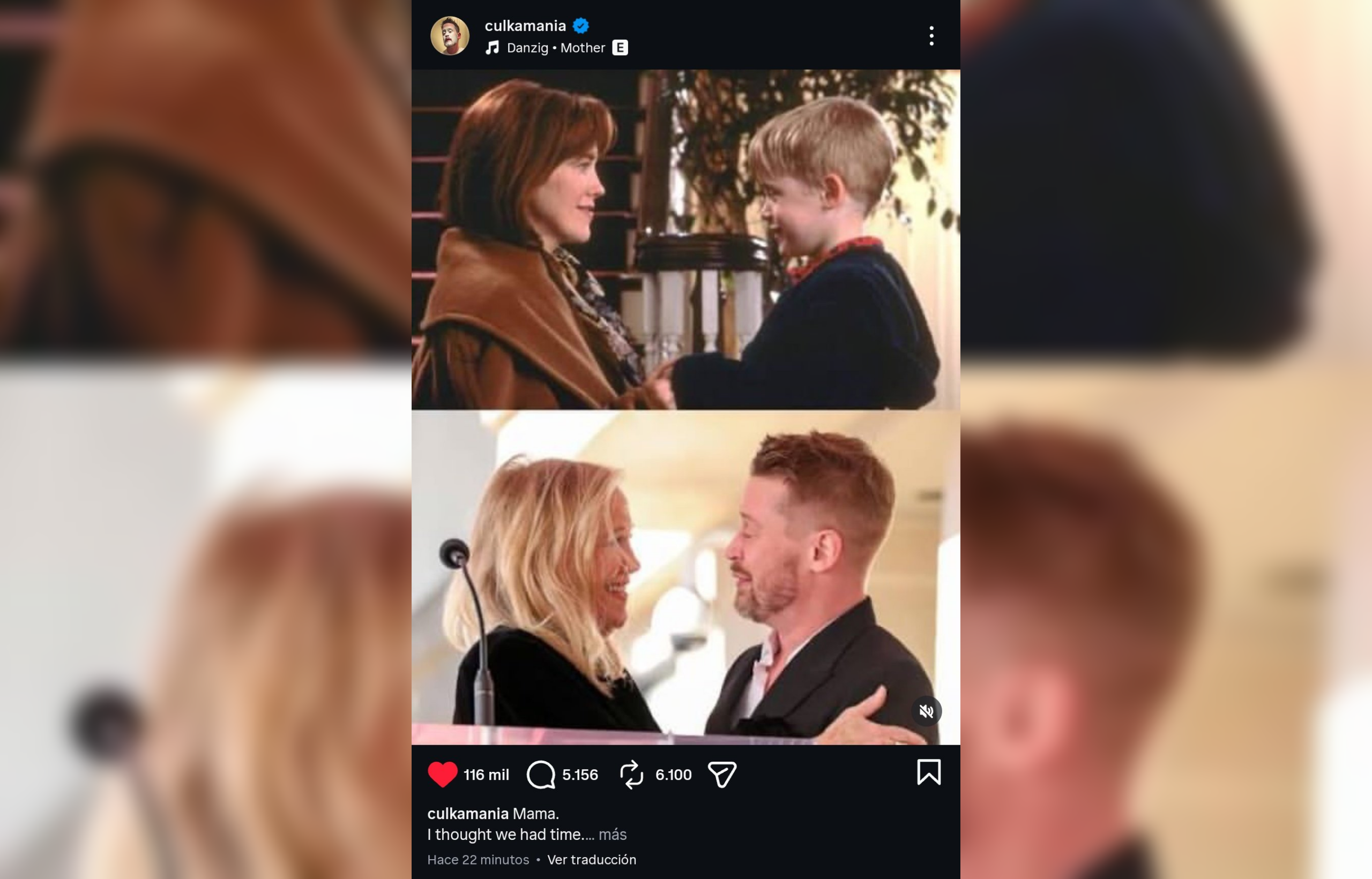 La mítica actriz de "Mi Pobre Angelito", Catherine O’Hara, falleció este viernes; Macaulay Culkin le dedicó un desgarrador mensaje de despedida. Foto: Culkamania.