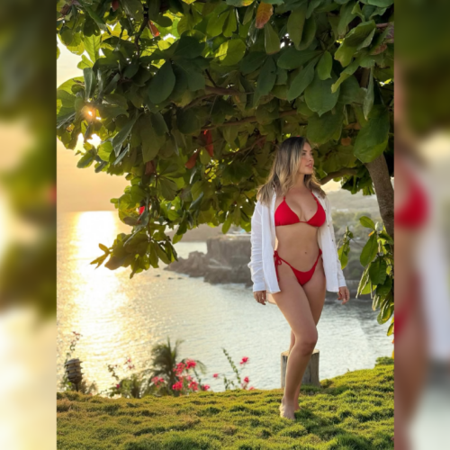 Larissa Graniello paraliza las redes con un posado de lujo en la costa salvadoreña. Entre palmeras y curvas, la presentadora demuestra por qué es la reina del estilo. ¡Un look que enciende el verano 2026!. Foto: @larissagraniello.