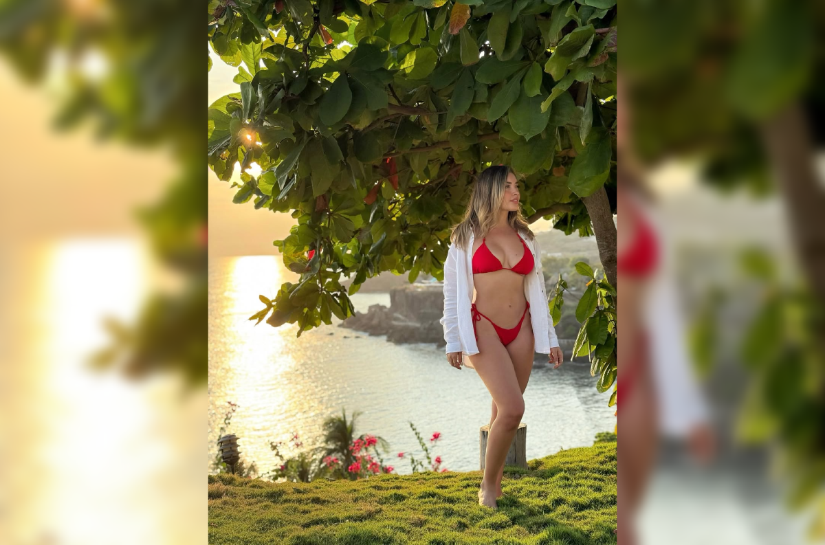 Larissa Graniello paraliza las redes con un posado de lujo en la costa salvadoreña. Entre palmeras y curvas, la presentadora demuestra por qué es la reina del estilo. ¡Un look que enciende el verano 2026!. Foto: @larissagraniello.