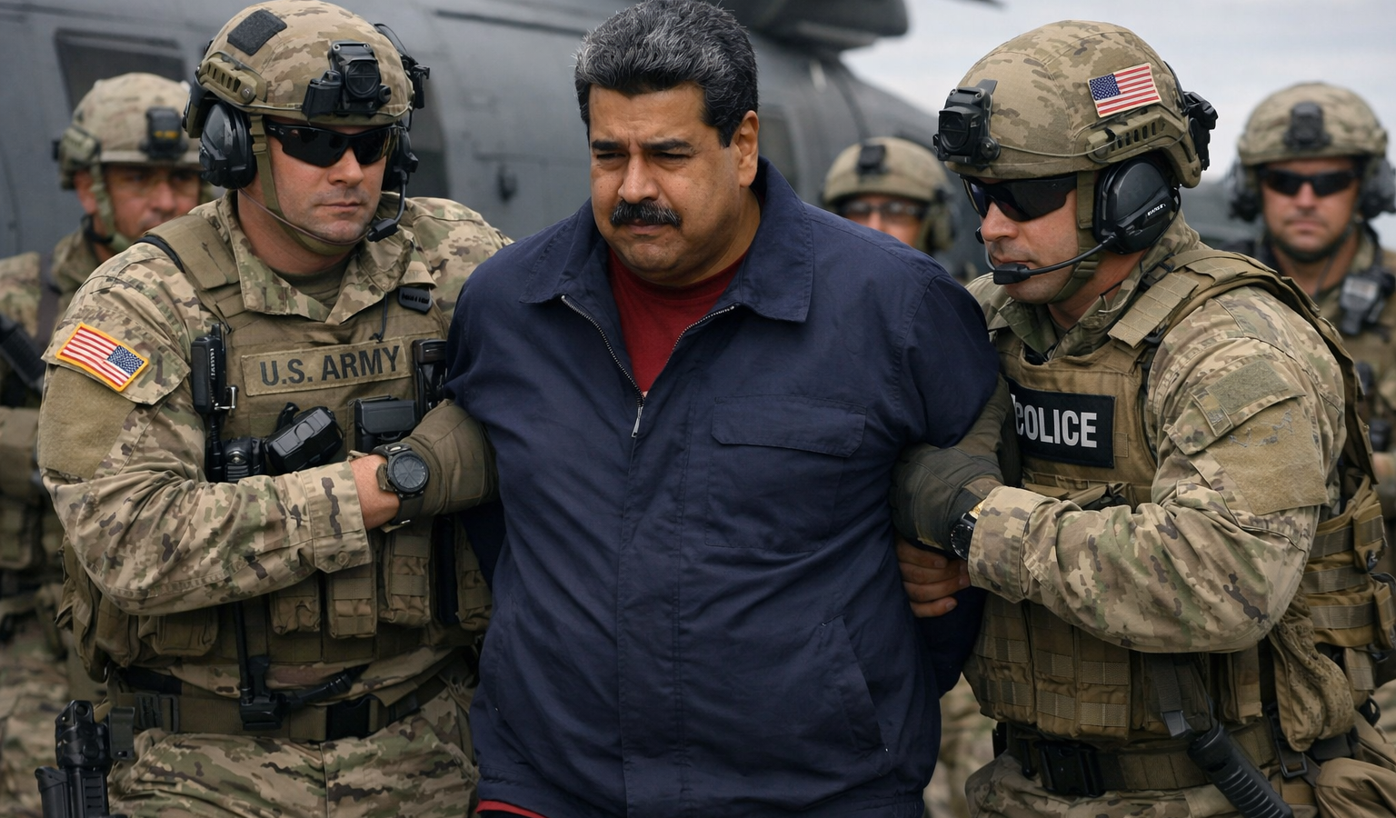 El presidente Donald Trump confirmó que fuerzas estadounidenses capturaron a Nicolás Maduro y a su esposa en una operación militar en Venezuela. Foto: Ilustración.