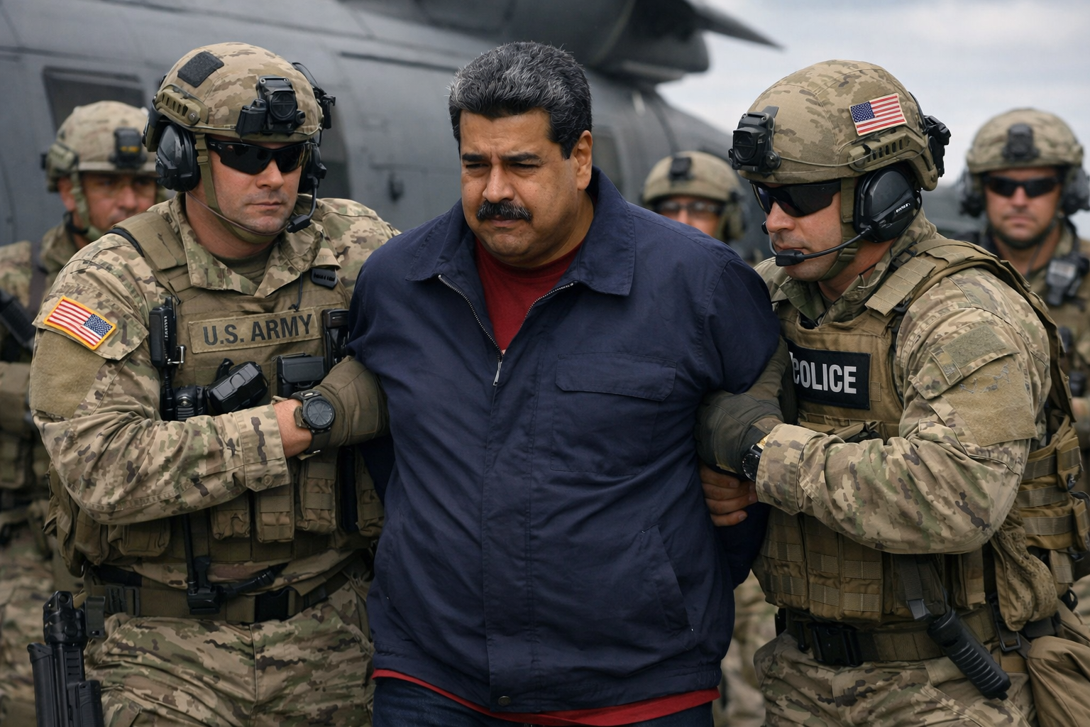 El presidente Donald Trump confirmó que fuerzas estadounidenses capturaron a Nicolás Maduro y a su esposa en una operación militar en Venezuela. Foto: Ilustración.