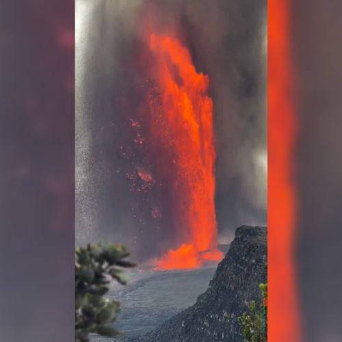 El volcán Kīlauea registró su episodio 41 con chorros de lava récord y lluvia de ceniza en Hawái; expertos prevén nueva actividad pronto. Foto: Cortesía.