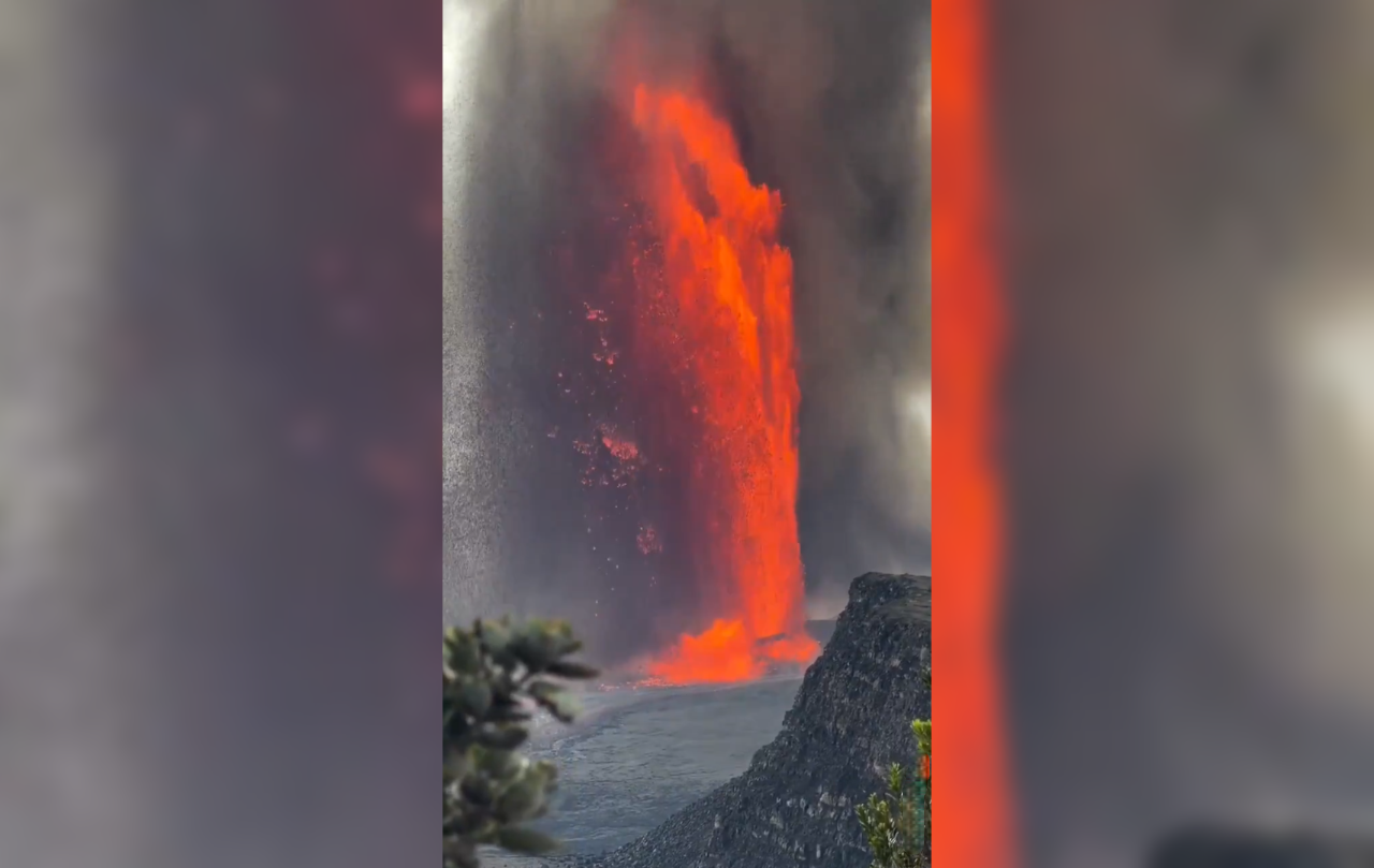 El volcán Kīlauea registró su episodio 41 con chorros de lava récord y lluvia de ceniza en Hawái; expertos prevén nueva actividad pronto. Foto: Cortesía.