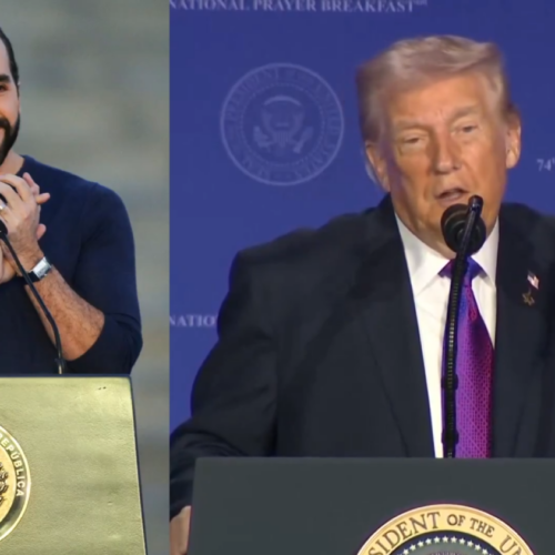 El Presidente Nayib Bukele asistió al Desayuno Nacional de Oración en Washington, D.C., donde fue reconocido como un aliado estratégico por Donald Trump. Foto: @SecPrensaSV