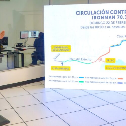 Más de 3,000 efectivos brindarán seguridad en el #IRONMAN 70.3 El Salvador este 22 de febrero, evento que impulsa el récord de turismo en el país. Foto: SecPrensaSV.