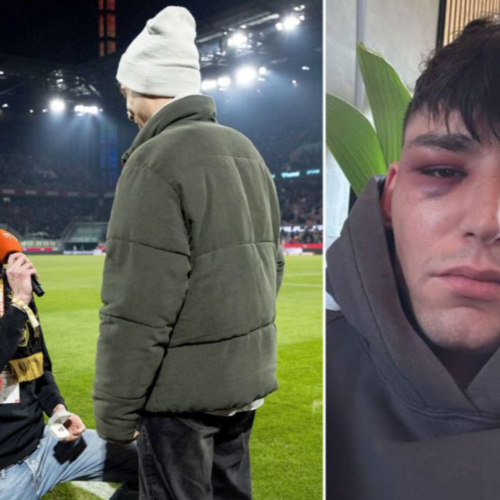 El árbitro Pascal Kaiser sufrió un brutal ataque en su hogar tras pedir matrimonio a su pareja en la Bundesliga. El caso ha generado condena internacional por homofobia y violencia. Foto: Pascal Kaiser / Redes Sociales.