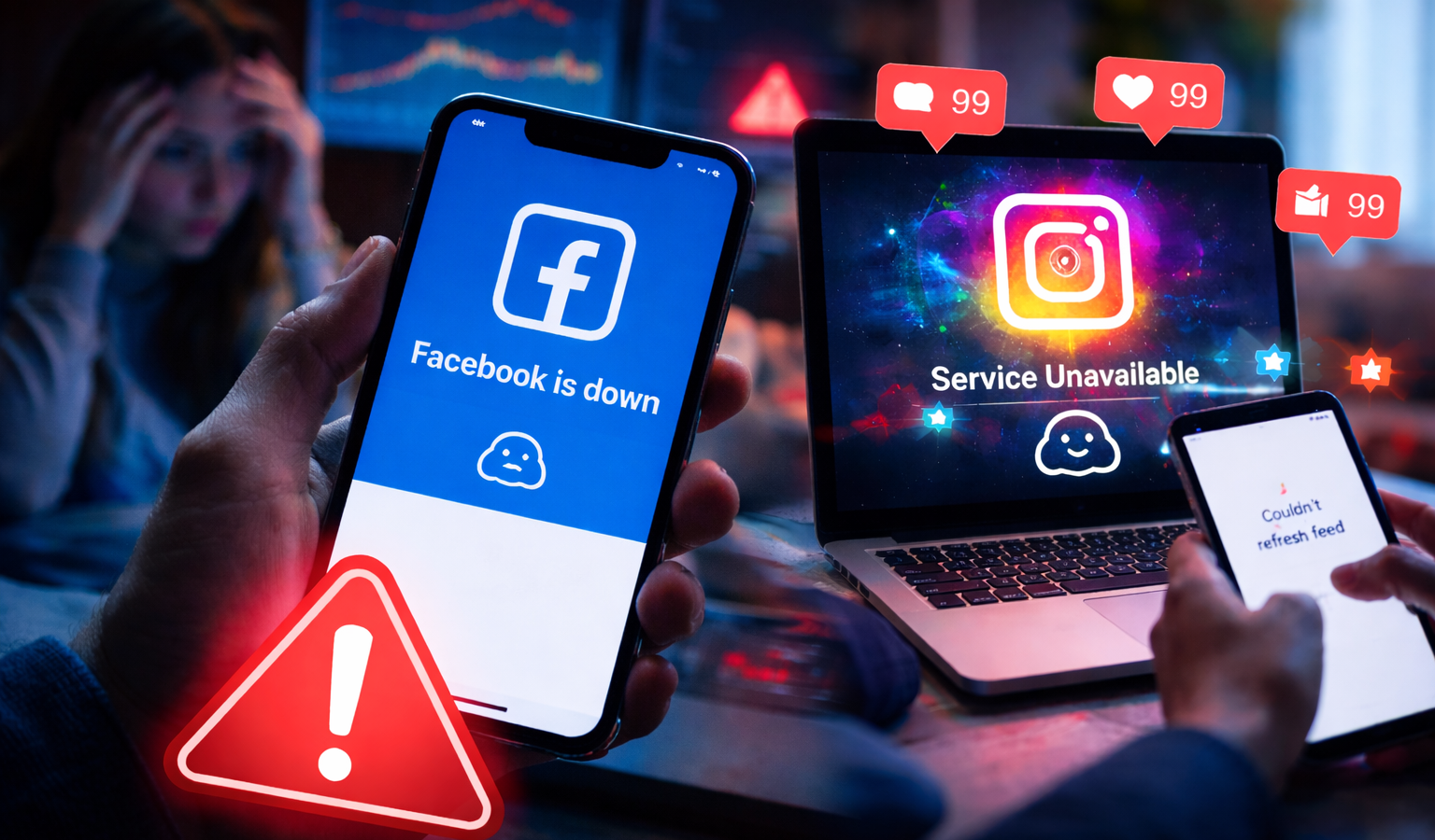 Una falla masiva en los servidores de Meta dejó a millones de usuarios sin acceso a Facebook e Instagram durante horas. El colapso afectó herramientas clave como Meta Business Suite. #Meta #CaídaGlobal. Foto: Archivo.
