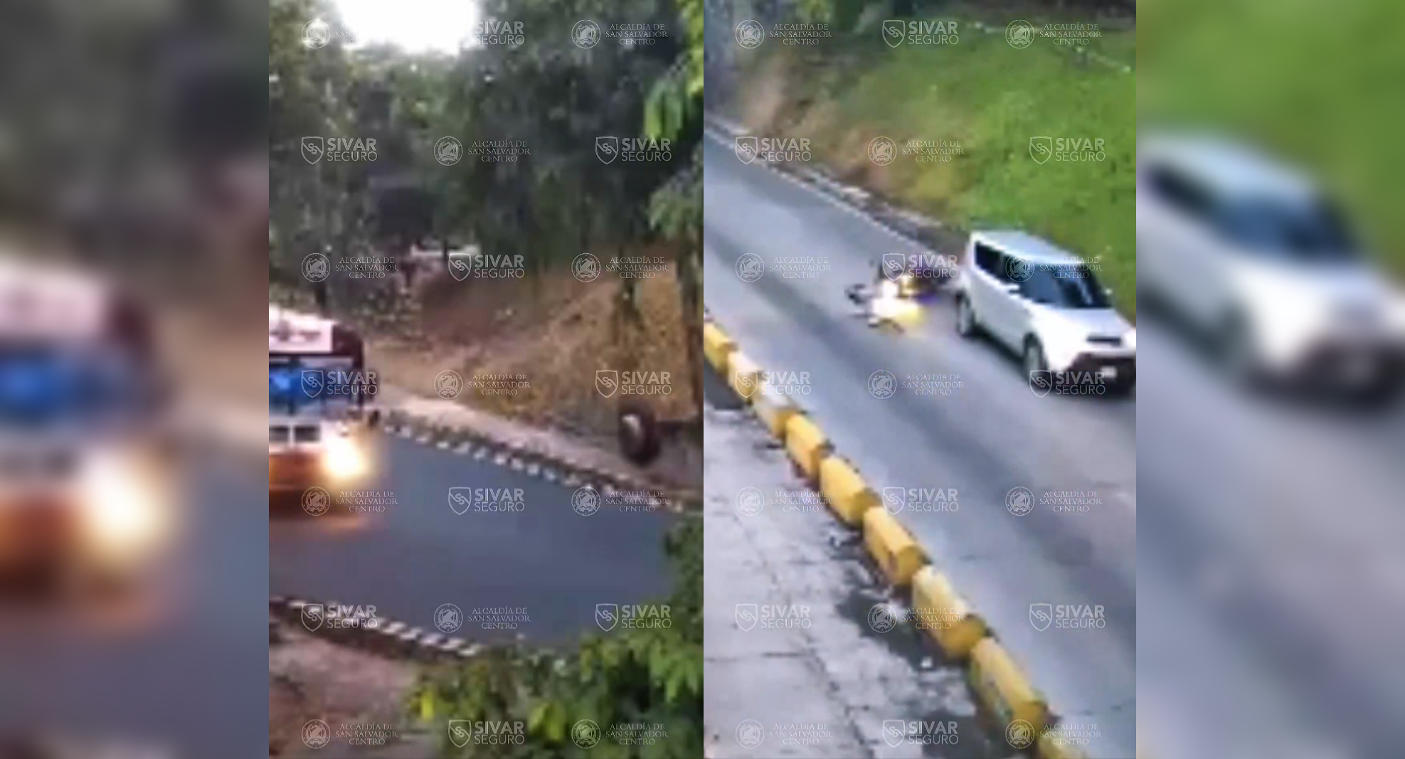 Una llanta desprendida de un bus del transporte público generó un accidente vial en San Salvador. Mario Durán exige revisiones urgentes tras el aumento del 31% en siniestros este año. Foto: Alcaldía.