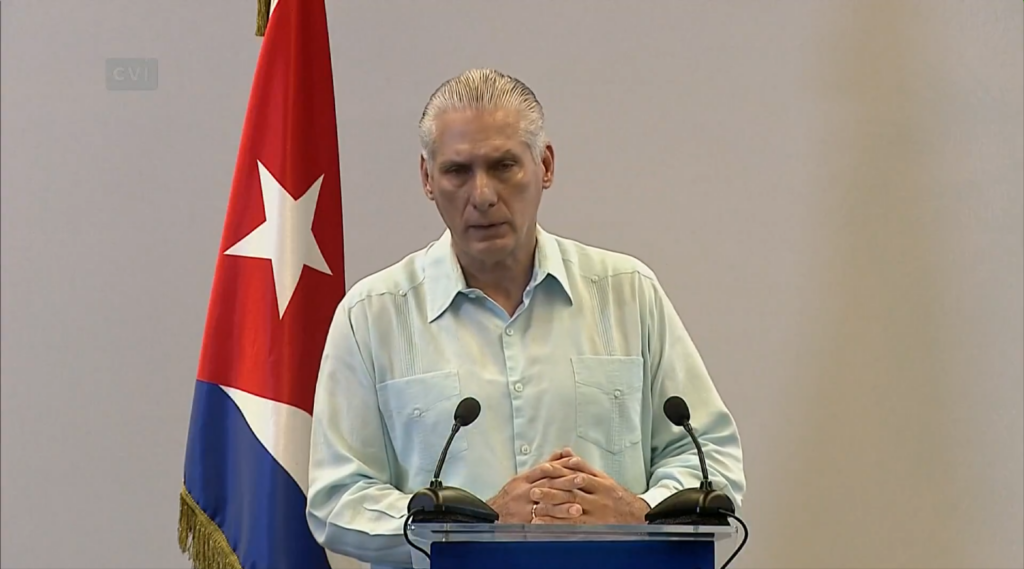 El presidente Miguel Díaz-Canel confirmó intercambios con la administración de Donald Trump para buscar soluciones a la crisis energética en Cuba. La isla enfrenta apagones de hasta 22 horas y parálisis industrial. Foto: Cortesía.
