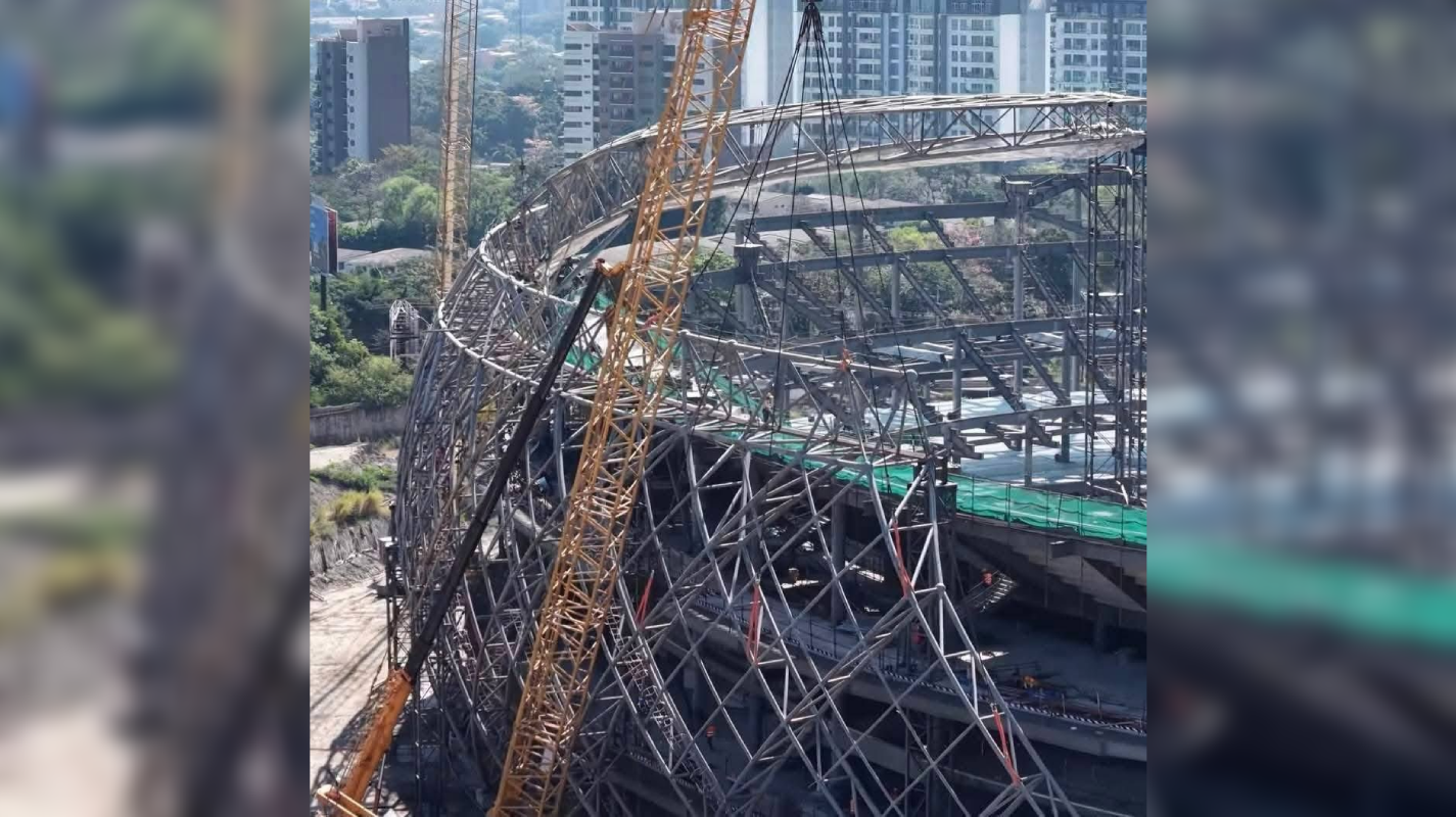 Imágenes aéreas revelan el impresionante progreso del #NuevoEstadioNacional. La obra donada por China tendrá capacidad para 50,000 espectadores y será el más moderno de Centroamérica. Foto: Cortesía.
