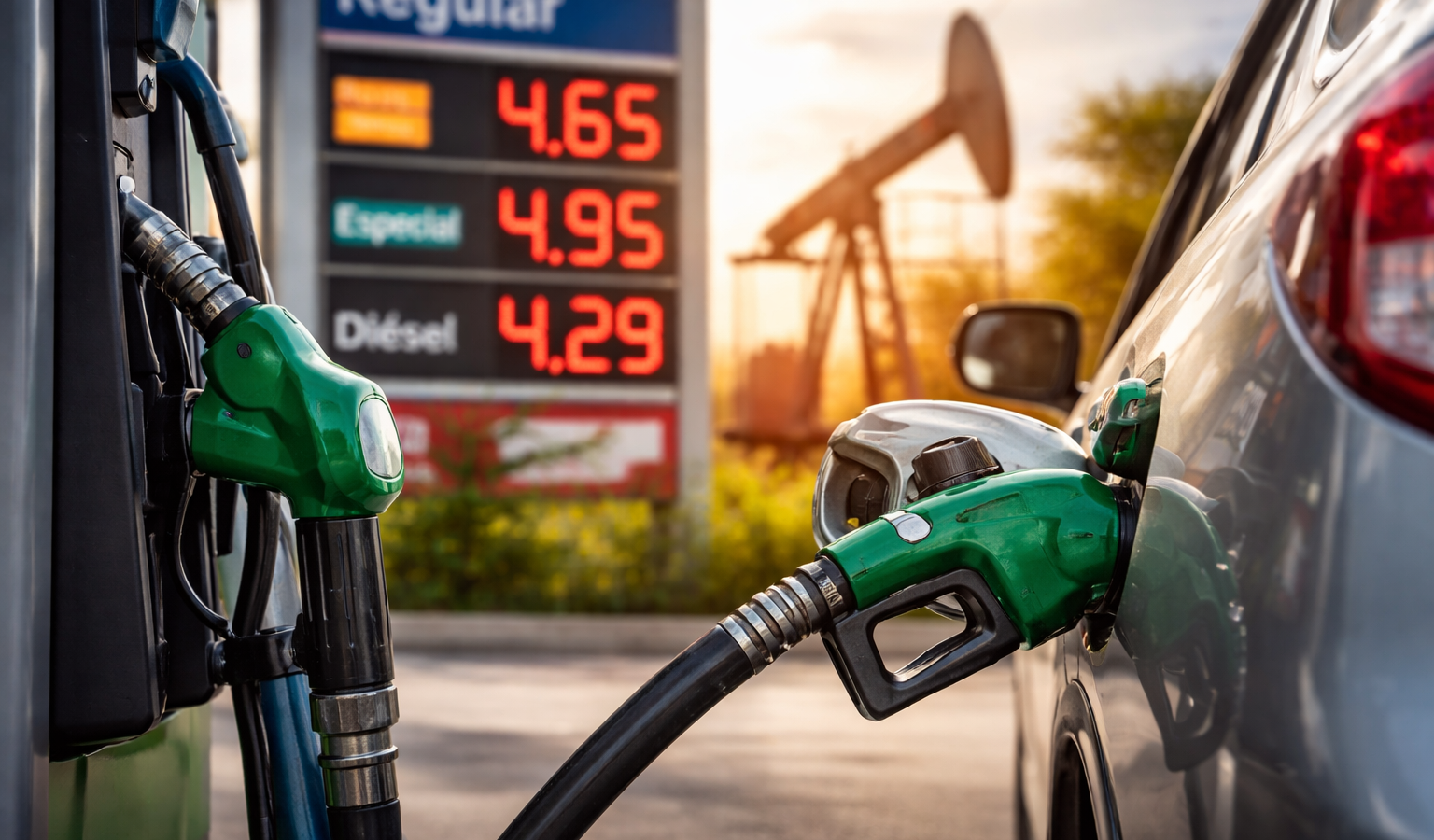 Tras el alza de $0.25 la semana pasada, el petróleo a $100 en el mercado internacional eleva la presión sobre el precio de la gasolina en El Salvador. Los consumidores podrían enfrentar un nuevo ajuste. Foto: Ilustración.