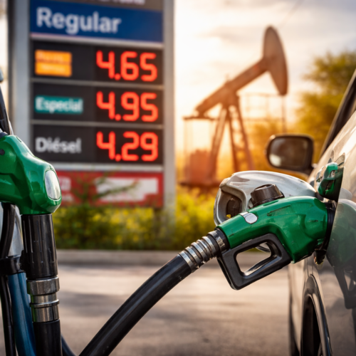 Tras el alza de $0.25 la semana pasada, el petróleo a $100 en el mercado internacional eleva la presión sobre el precio de la gasolina en El Salvador. Los consumidores podrían enfrentar un nuevo ajuste. Foto: Ilustración.