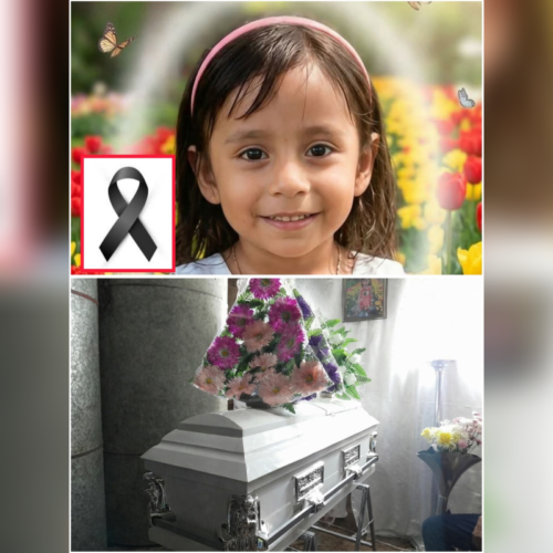 La comunidad de Guaymango, en el cantón San Martín, despide con dolor a la pequeña Karla Nayeli Ramos, quien falleció tras ingerir accidentalmente un químico para plagas. Foto: Cortesía.