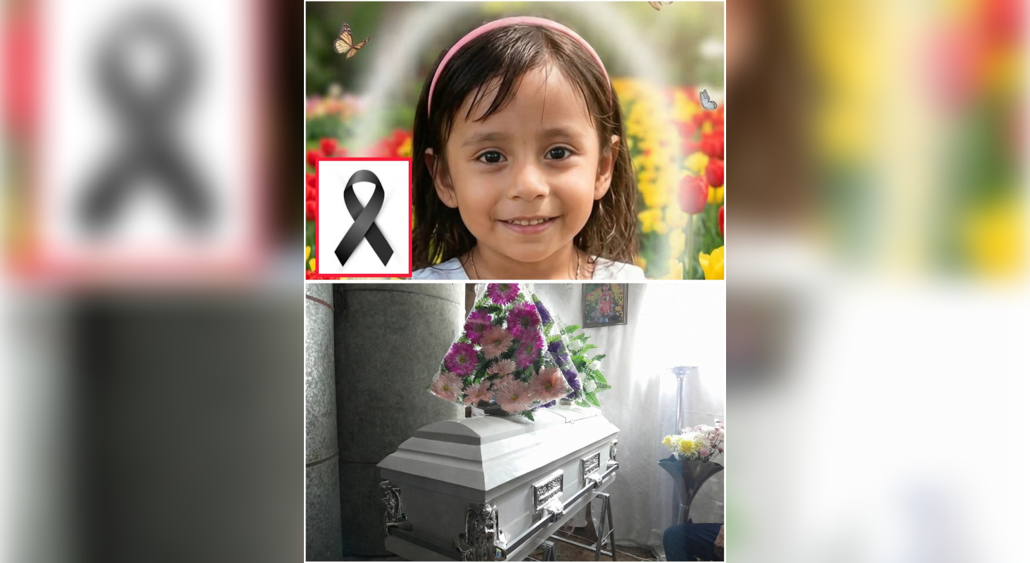 La comunidad de Guaymango, en el cantón San Martín, despide con dolor a la pequeña Karla Nayeli Ramos, quien falleció tras ingerir accidentalmente un químico para plagas. Foto: Cortesía.