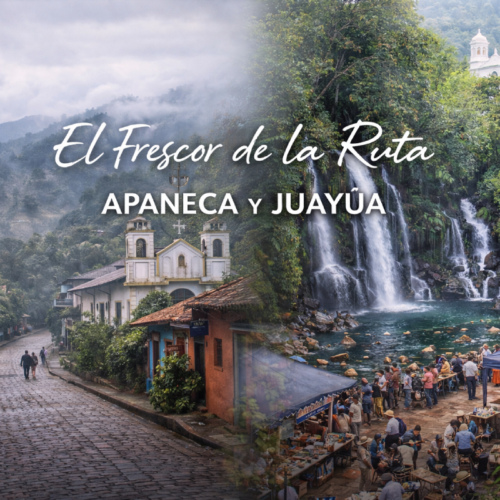 Si el calor te agobia, la Ruta de las Flores es tu salvación. Apaneca y Juayúa ofrecen clima fresco, paisajes verdes y experiencias únicas para disfrutar de unas vacaciones inolvidables. Foto: Ilustración.