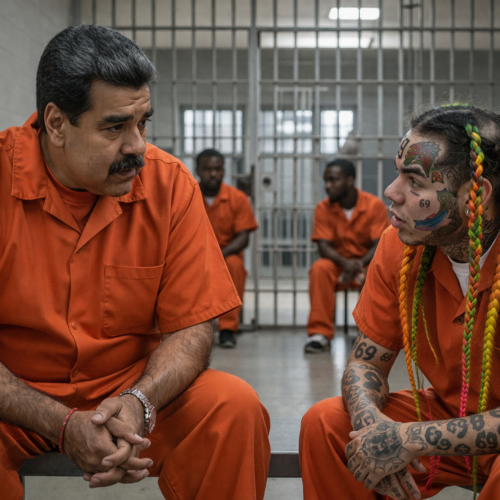 El rapero 6ix9ine presume un autógrafo de #NicolásMaduro en un Bob Esponja tras salir de la cárcel en Brooklyn. ¿Realidad o puro marketing? Foto: Ilustración.