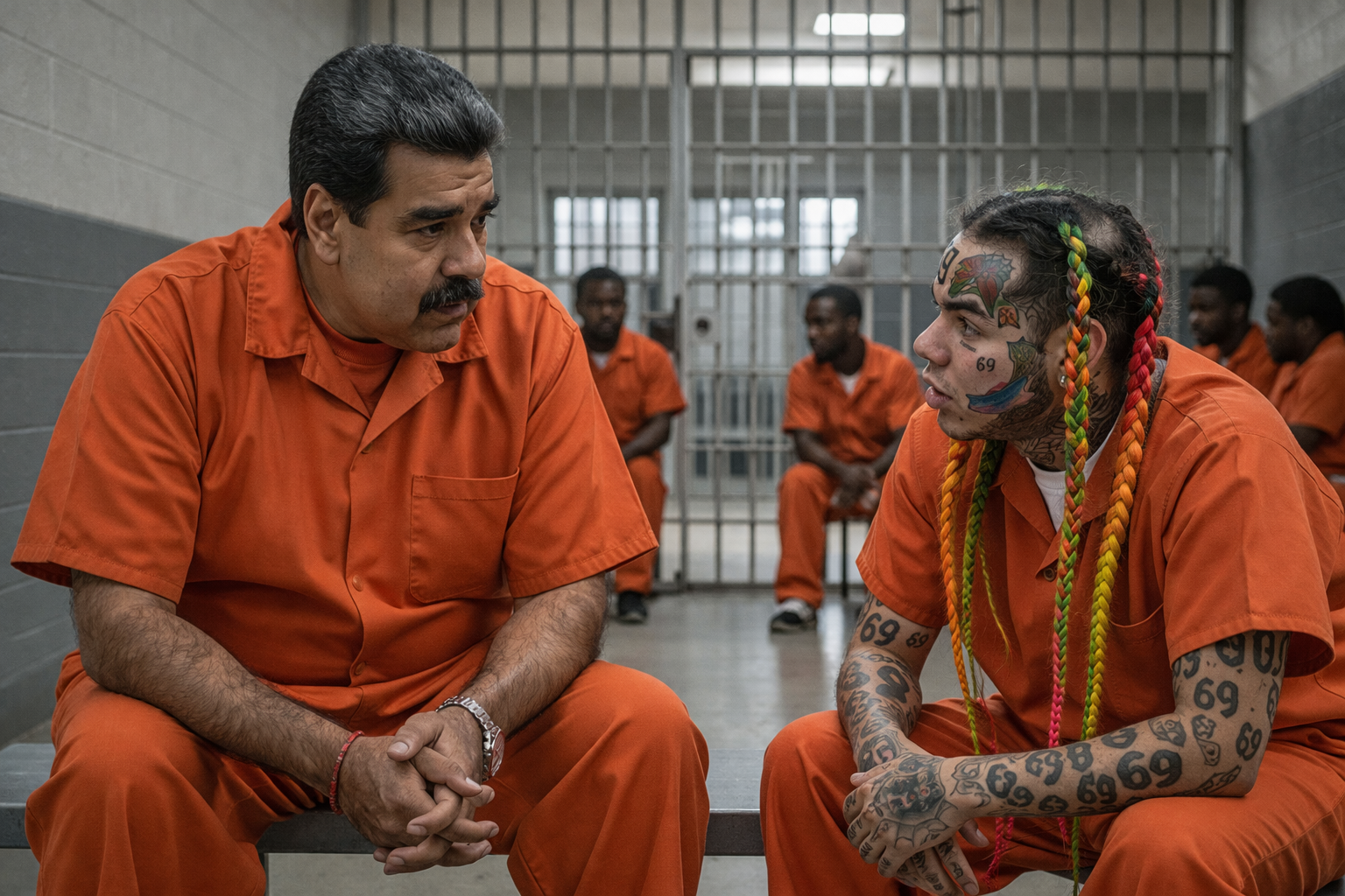 El rapero 6ix9ine presume un autógrafo de #NicolásMaduro en un Bob Esponja tras salir de la cárcel en Brooklyn. ¿Realidad o puro marketing? Foto: Ilustración.