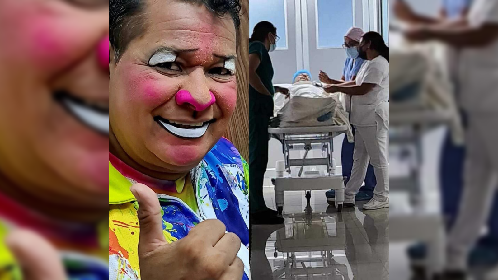 El querido payaso Cocolito permanece hospitalizado tras una cirugía ocular de emergencia. Familiares solicitan oraciones y apoyo por su pronta recuperación. Foto: Cortesía.