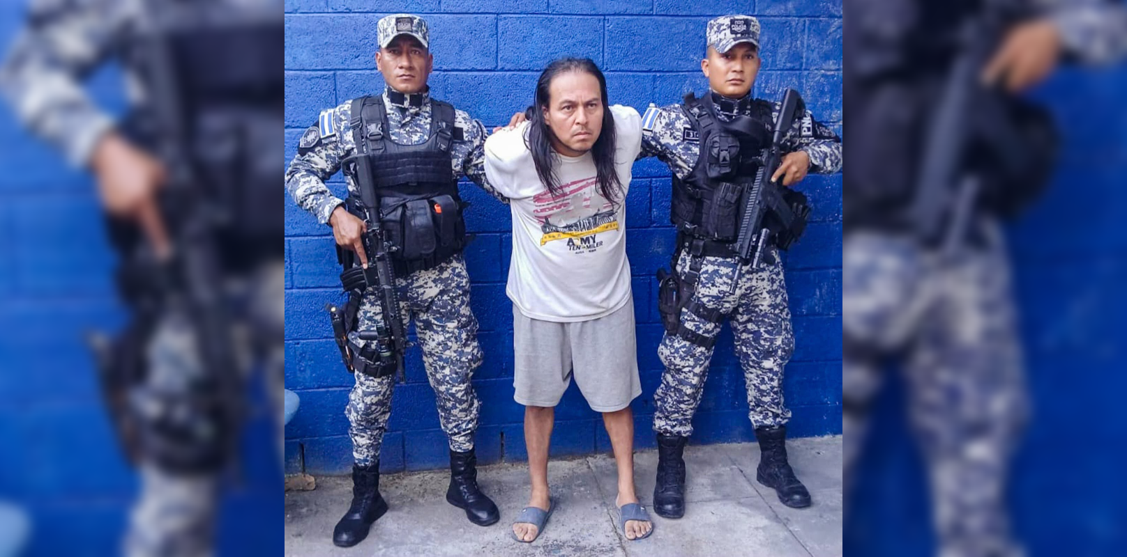 Agentes de élite neutralizaron a Mario Reyes Hernández, alias "El Tontín", jefe de la MS-13 en San Marcos, con $1,500 en efectivo y vínculos a asesinatos y tráfico de drogas. Foto: PNCSV.