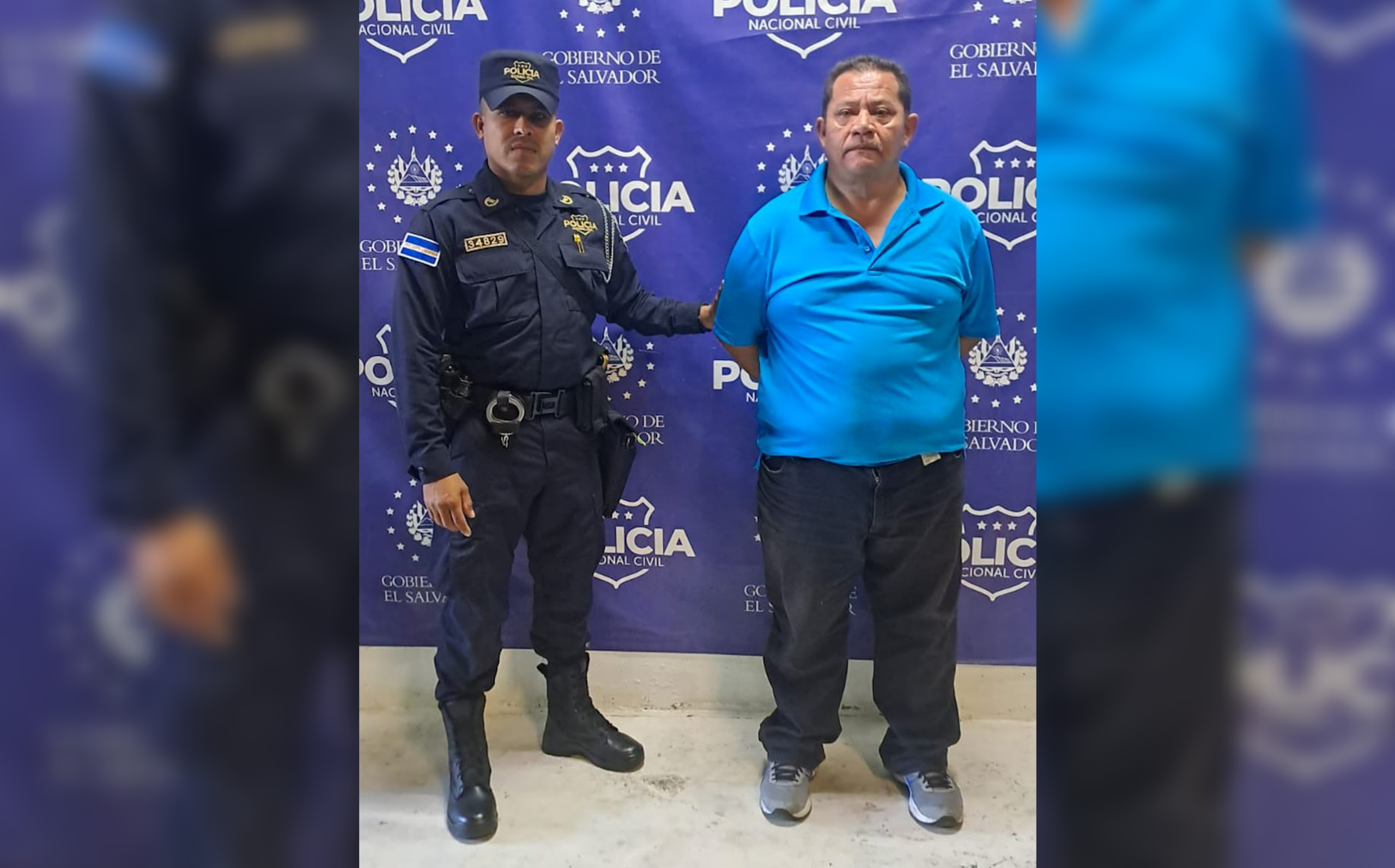 La PNC capturó en Santa Tecla a Daniel Vásquez, alias "Gato", un veterano pandillero de la MS-13 con récord criminal desde 2001. Intentó borrar sus tatuajes, pero la inteligencia policial lo identificó. Foto: PNCSV.