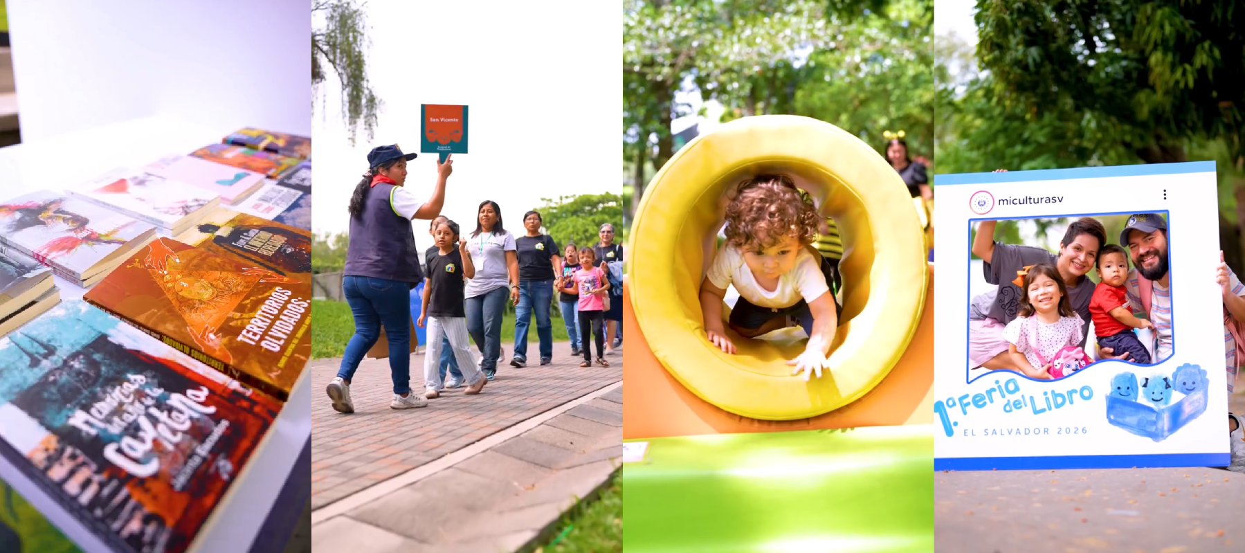 La Feria del Libro 2026 en El Salvador transformó la forma de acercar la cultura y la lectura a los niños. Con actividades interactivas y libros innovadores, miles de familias vivieron una experiencia única. Foto: @miculturasv.