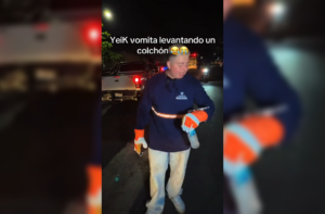 El influencer Yeik se volvió viral tras intentar ser recolector de basura por un día y terminar vomitando al no soportar los malos olores. El video ya es tendencia en redes. Foto: Cortesía.