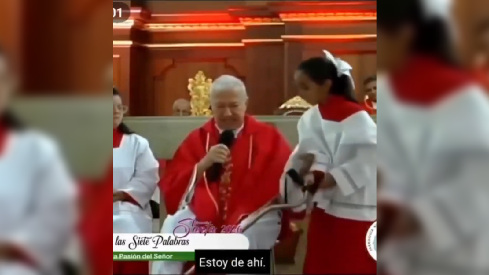 Un sacerdote en Colombia apartó con violencia a una monaguilla durante el Sermón de las Siete Palabras. El video viral desató indignación global. ¿Dónde quedó el amor al prójimo? Foto: Cortesía.