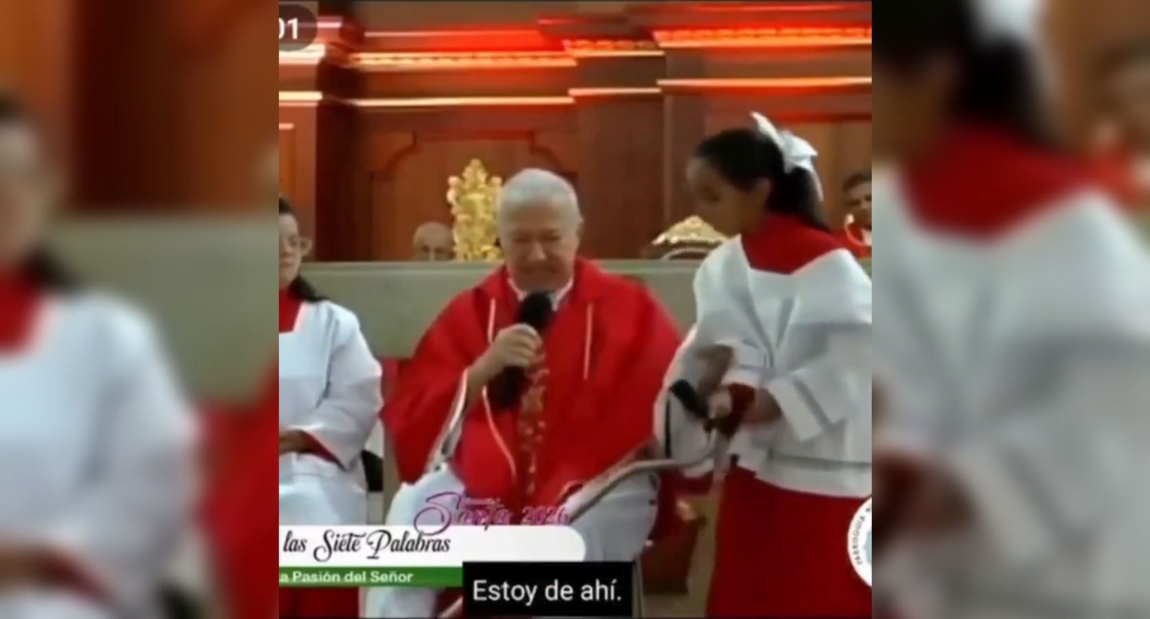 Un sacerdote en Colombia apartó con violencia a una monaguilla durante el Sermón de las Siete Palabras. El video viral desató indignación global. ¿Dónde quedó el amor al prójimo? Foto: Cortesía.