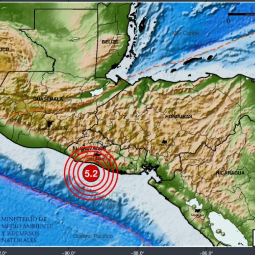 Un sismo de magnitud 5.2 se registró a las 08:09 a. m. frente a la costa de #LaLibertad. No se reportan daños materiales ni víctimas inicialmente, pero se monitorea la zona. Foto: MARN.