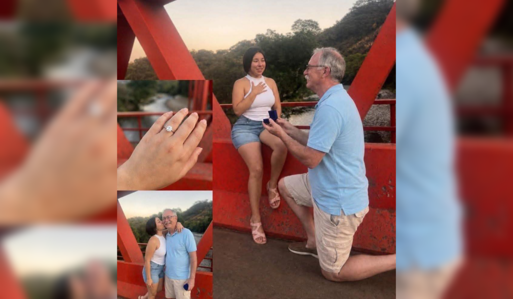 Robert Miller y Cristina Abigail sellaron su amor con una propuesta de matrimonio en Chalatenango tras conocerse por una publicación viral. La historia conmueve a las redes. Foto: Sivar News 503.