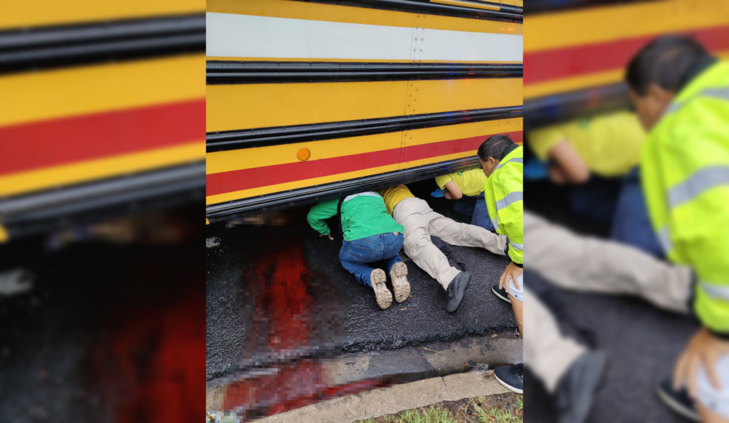 Universitaria muere atropellada por un autobús frente a la UES