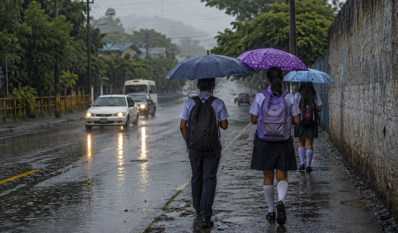 El Ministerio de Educación acató la Alerta Naranja decretada por Protección Civil para los días martes 9 y miércoles 10 de junio por las lluvias de la tormenta Cristina. Foto: Ilustración.