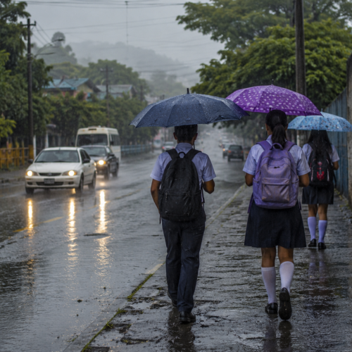 El Ministerio de Educación acató la Alerta Naranja decretada por Protección Civil para los días martes 9 y miércoles 10 de junio por las lluvias de la tormenta Cristina. Foto: Ilustración.