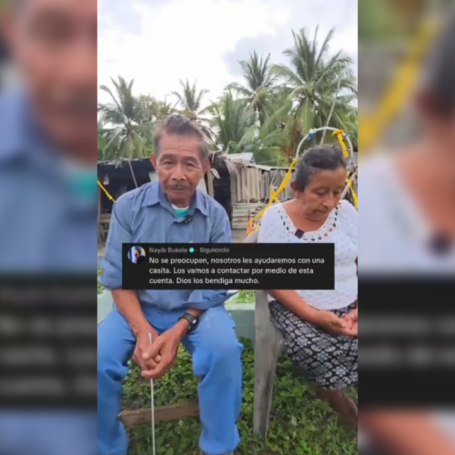 La ministra Michelle Sol confirmó que un equipo técnico visitará a los ancianos en Ahuachapán para iniciar el proceso de reasentamiento habitacional tras la promesa de Bukele. Foto: Cortesía.