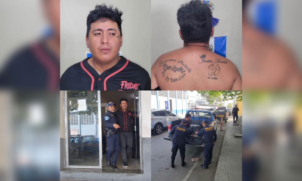Melvin Rodríguez González, presunto integrante del Barrio 18, fue localizado en Zacapa y entregado en la frontera para enfrentar cargos judiciales. La captura fue posible gracias a la cooperación internacional. Foto: PNC