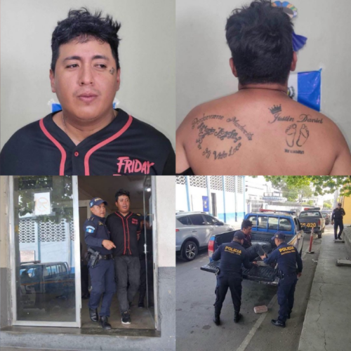 Melvin Rodríguez González, presunto integrante del Barrio 18, fue localizado en Zacapa y entregado en la frontera para enfrentar cargos judiciales. La captura fue posible gracias a la cooperación internacional. Foto: PNC