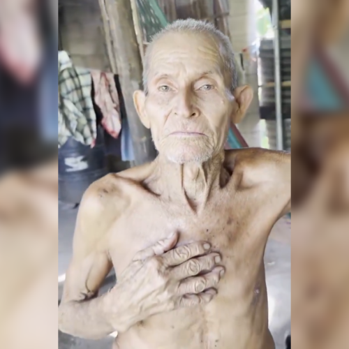 El mandatario reaccionó a una petición pública de un adulto mayor y se comprometió a mejorar las condiciones de su vivienda. La respuesta fue inmediata. Foto: Presidencia de la República.