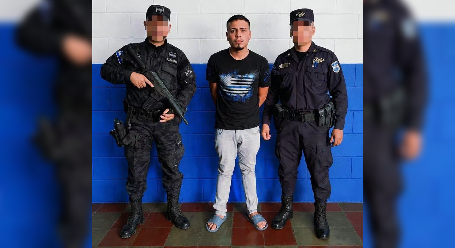 José Francisco González Vanegas fue capturado por la PNC al tener cuentas pendientes por homicidio agravado y fraude procesal. El sujeto evadía una condena de 25 años. @Foto: PNC_SV