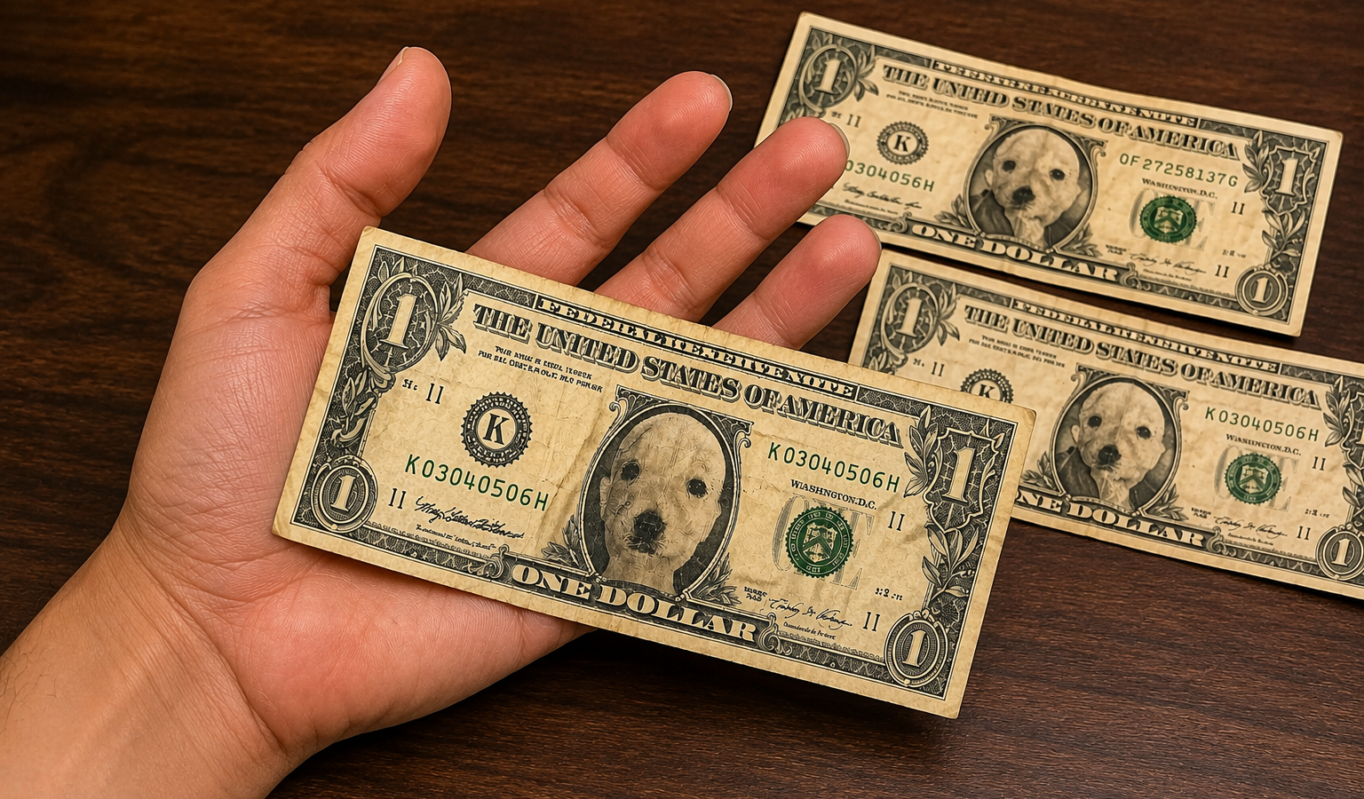 Una vendedora salvadoreña alertó en redes sociales tras descubrir que recibió un "perri dólar" con la cara de un personaje animado como pago. Foto: Ilustración
