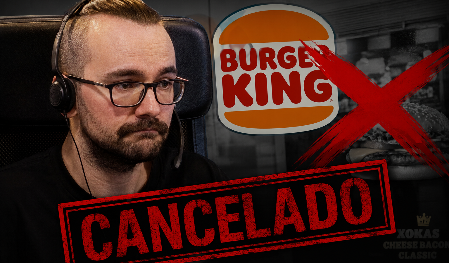 La cadena Burger King retiró el menú del streamer El Xokas tras sus declaraciones machistas y despectivas hacia la clase trabajadora. La cancelación fue inmediata. Foto: Ilustración.
