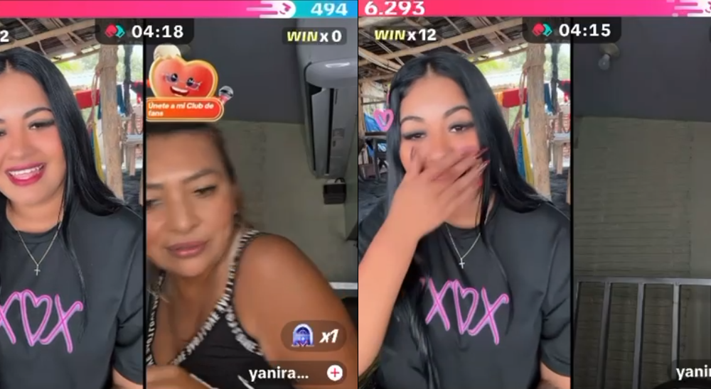 La creadora de contenido salvadoreña Yanira de Ríos abandonó su transmisión en vivo tras el desconcertante envío de un regalo virtual a su rival. El momento se volvió viral en redes. Foto: Captura de pantalla