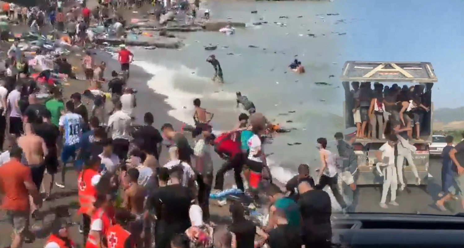 Ceuta enfrenta una ola migratoria histórica con más de 40,000 personas cruzando desde Marruecos en 24 horas. Las autoridades activan protocolos de emergencia para gestionar la crisis fronteriza. Foto: Captura de pantalla.
