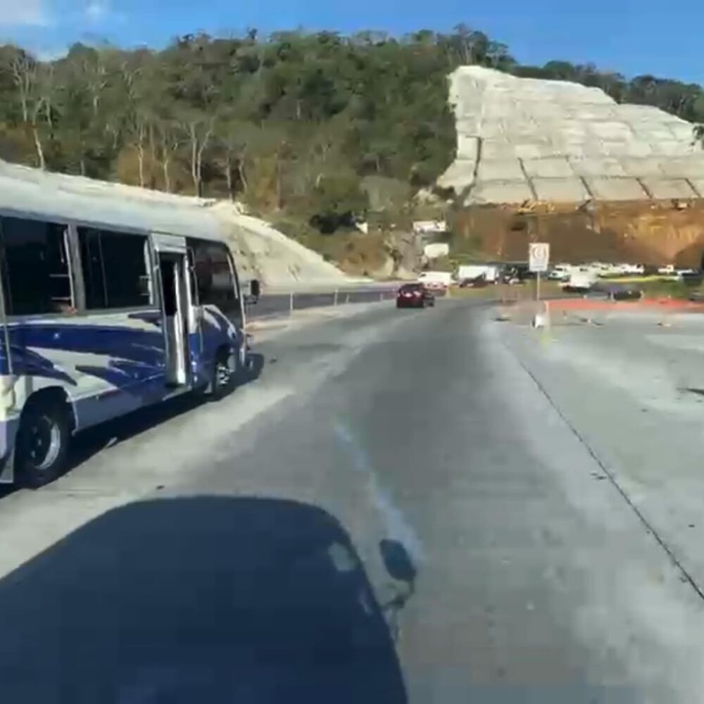 Trabajos de intervención y obras de infraestructura en la carretera a Los Chorros, tramo que permanecerá cerrado este fin de semana.