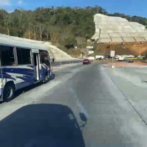 Trabajos de intervención y obras de infraestructura en la carretera a Los Chorros, tramo que permanecerá cerrado este fin de semana.