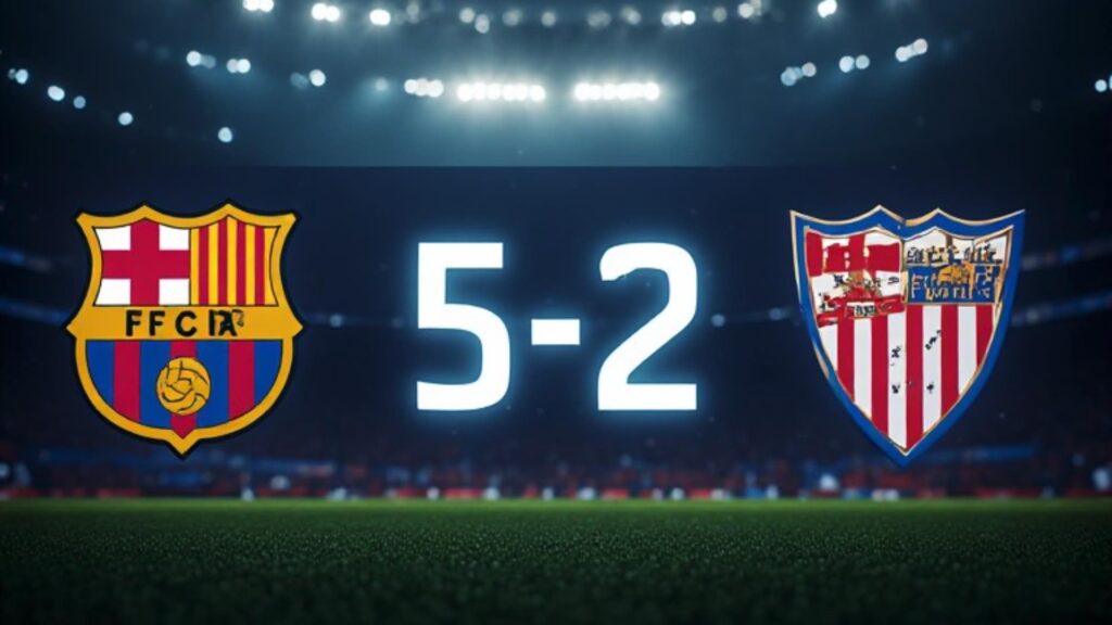 ¡BARÇA DE FIESTA! Hat-trick de Raphinha, goleada 5-2 al Sevilla y el regreso esperado de Gavi. IA